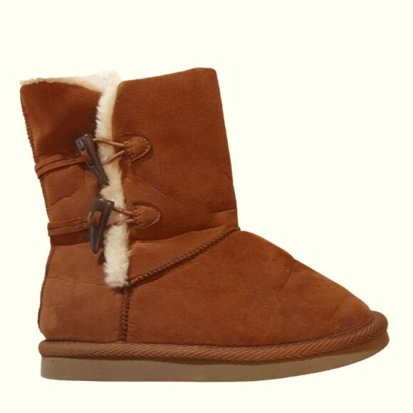 KIDS Boots Suede and Shearling  With Toggles size 11 - Picture 3 of 13